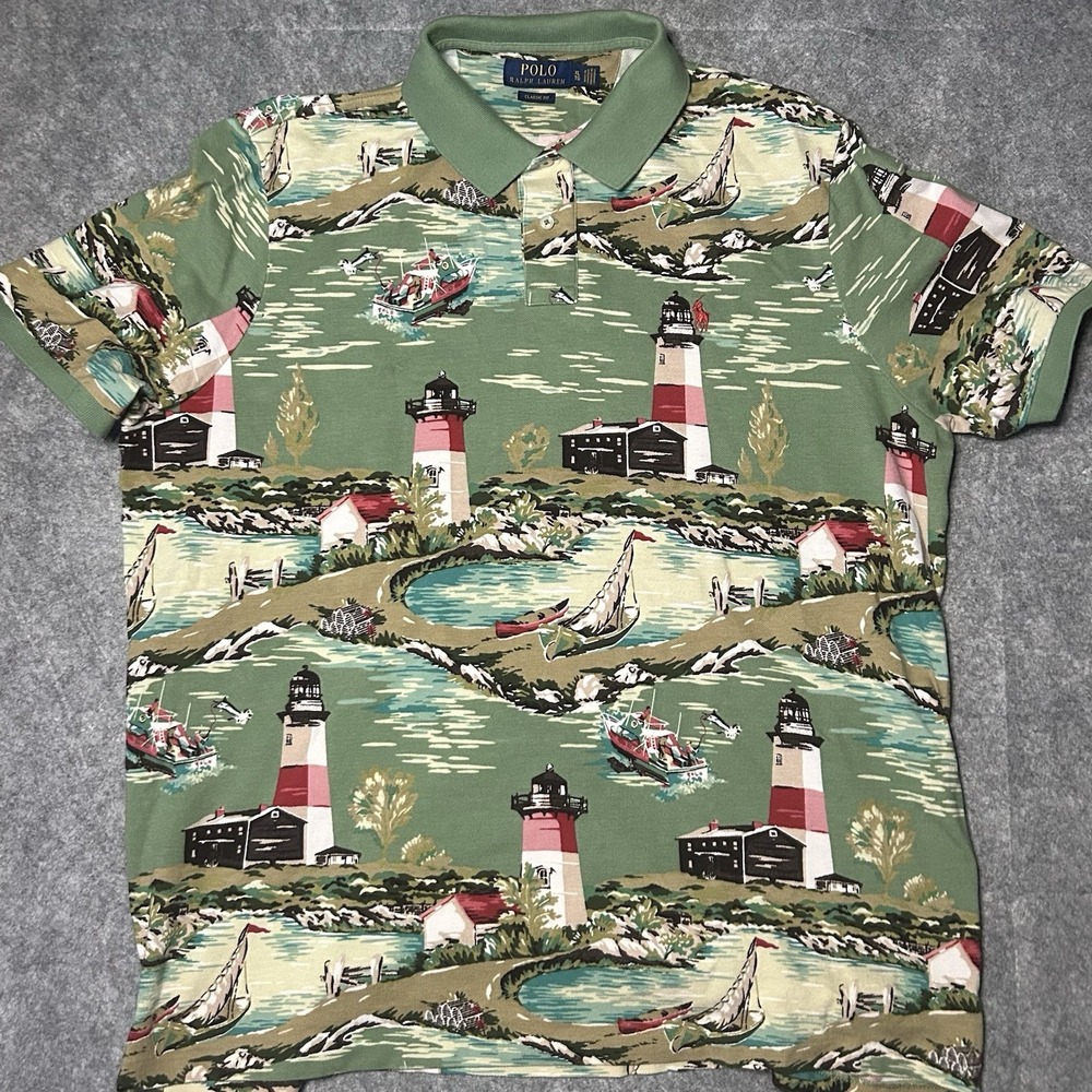 Polo Ralph Lauren Mens Xl Scenic Montauk Lighthouse Shirt